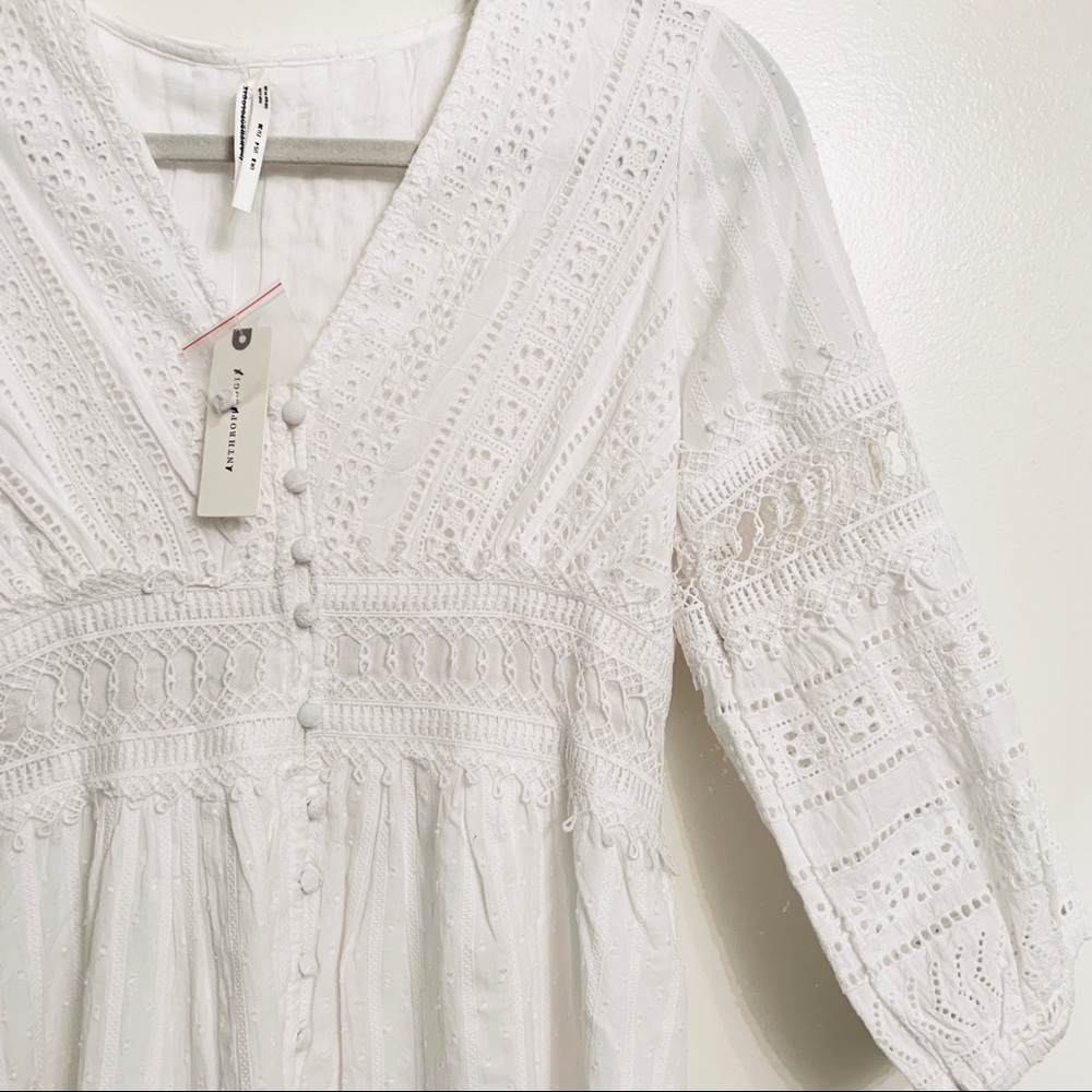 Anthropologie NWT Ebba Eyelet Midi Dress - Picture 5 of 8